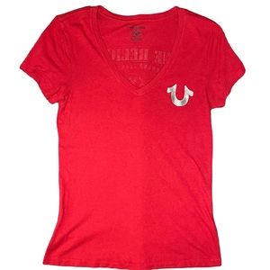 True Religion Red V-Neck